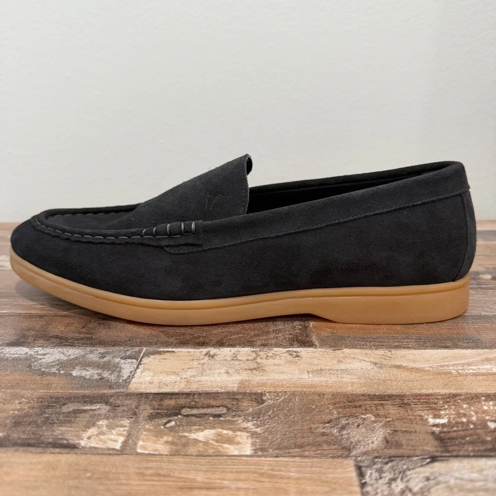 Charles Tyrwhitt Men's Navy Blue Suede Slip On Casual Dress Loafers Gum Sole (11 - Picture 3 of 12